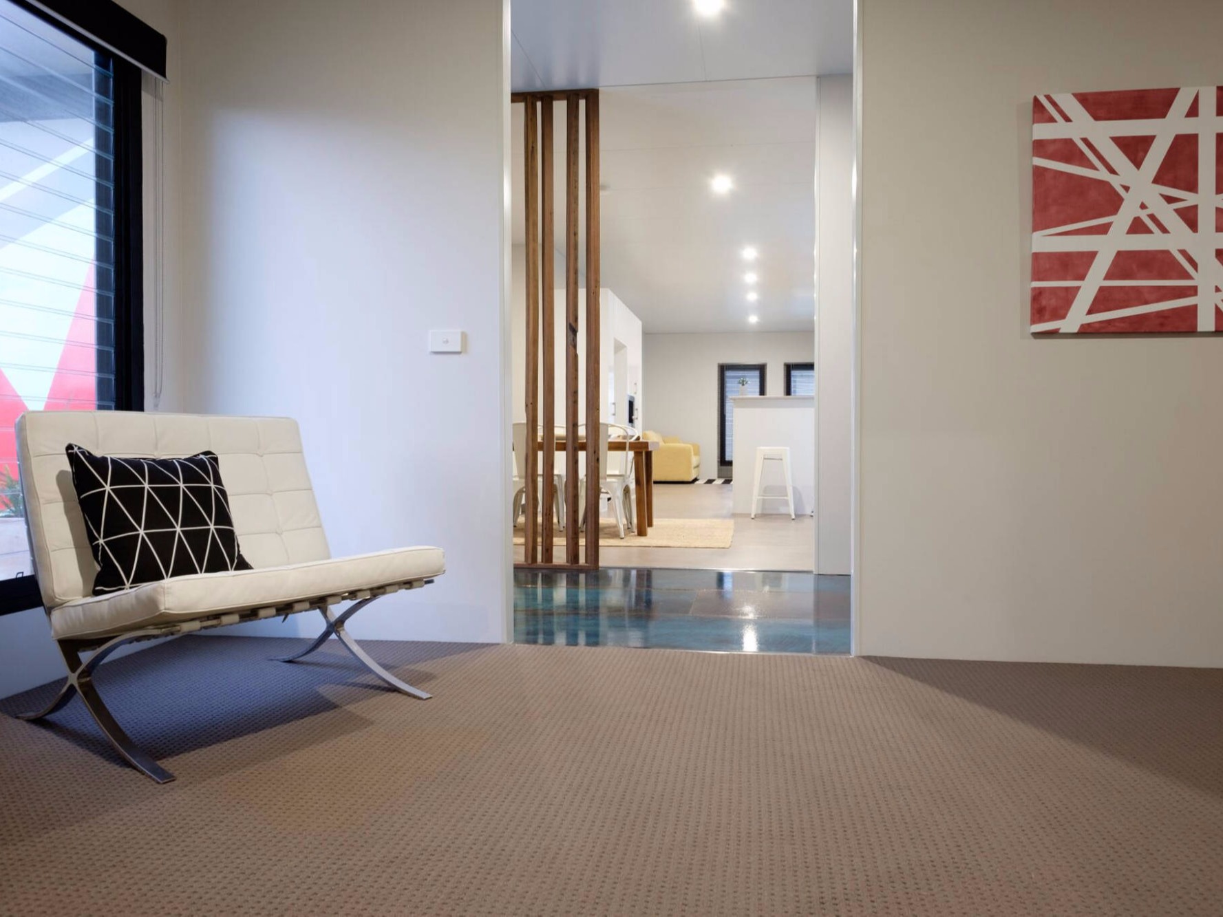 MAAP House hybrid panelised modular homes. The Merewether spacious suburban family home factory built complete internal