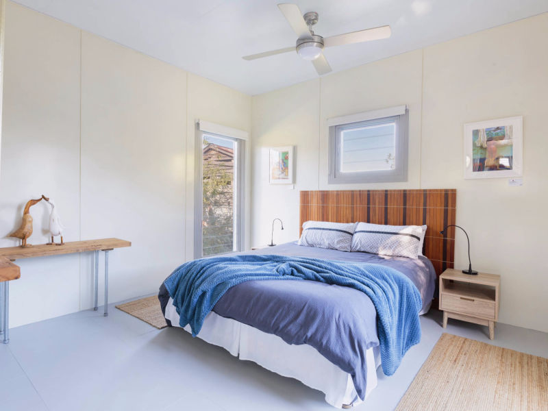 MAAP House hybrid panelised modular homes. The Clovelly Granny Flat weekend accommodation factory built complete internal bedroom